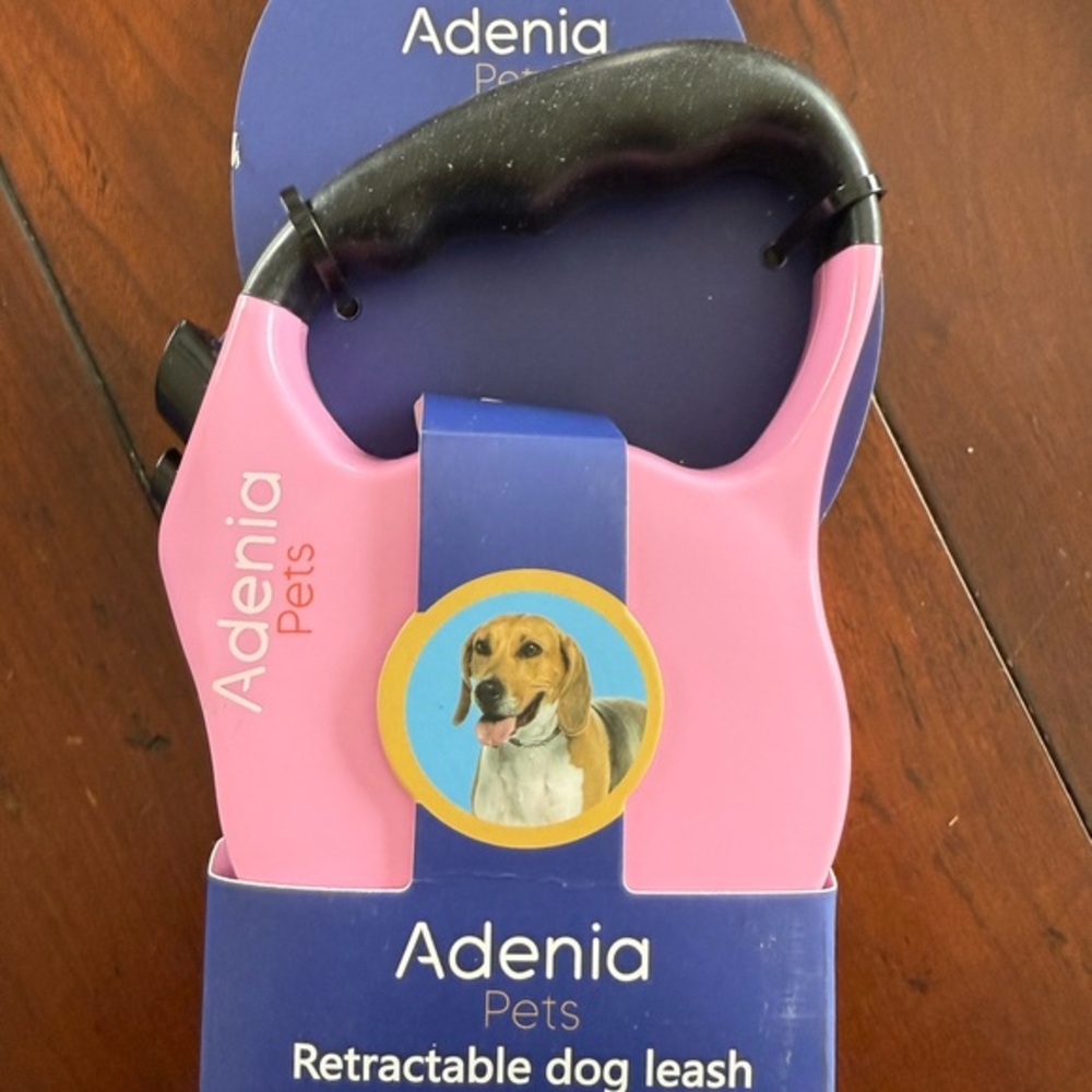 Pink Retractable Dog Leash